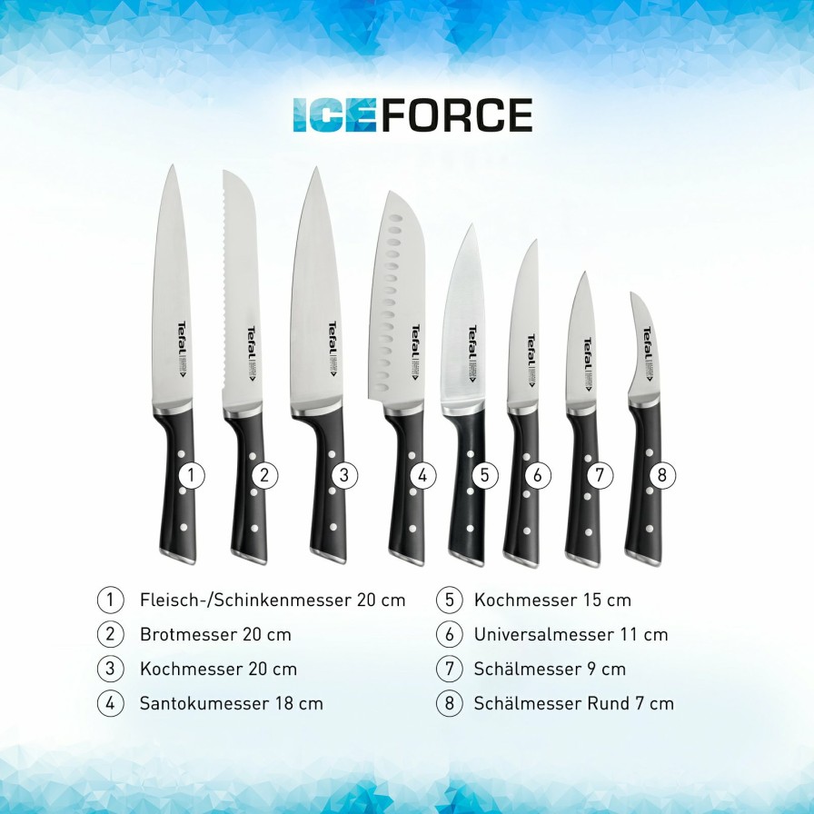 Tefal Ice Force Kochmesser 20 Cm K23202 | Kuchenmesser